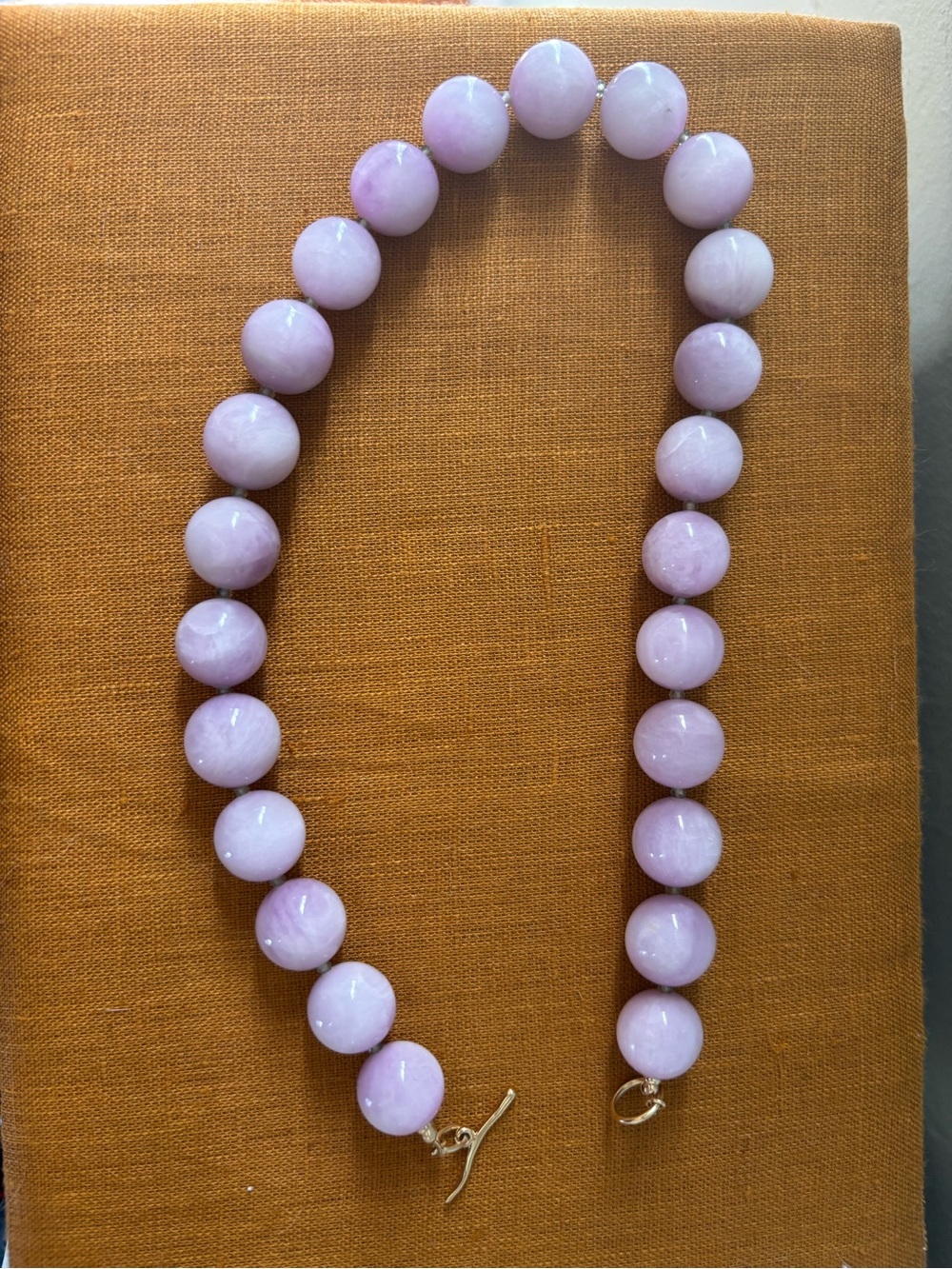 Lizzie Fortunato Fine Kunzite and Sapphire necklace with 14k gold clasp